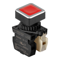 Выключатель кнопочный, головка: квадратная, Ø отверстия: 30 мм Autonics SQ3PFS-P1RABM