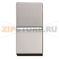 Механизм одноклавишной кнопки, одномодульный, серебристый ABB 2CLA210460N1301