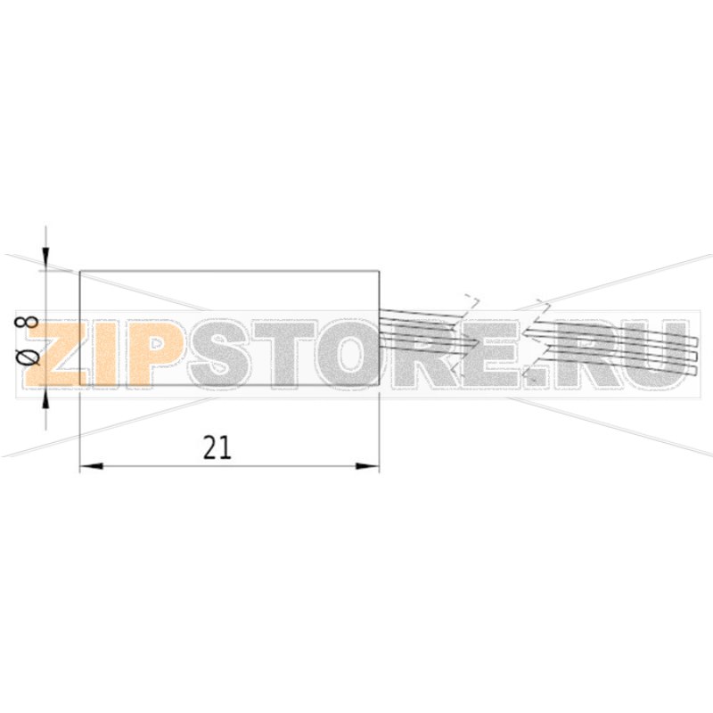 Модуль лазерный, красный, 1 МВт Picotronic MI650-1-5(8x21)-F70 