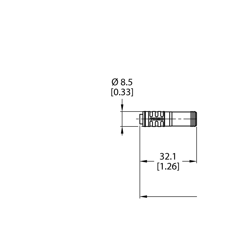 Кабель PVC Turck PKG4.5S-1-PSG4.5S/TEL 