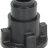 MANIGLIA NERA ø 38x40 mm - MANIGLIA NERA ø 38x40 mm