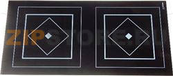 Ceran glass plate 335 x 675 mm 
