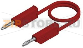 Провод тестовый 0.25 м, красный Hirschmann MLN SIL 25/1 RED 