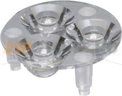 Optics water clear transparent 15.1°, LEDs (max): 3, LEDs: Luxeon Rebel Carclo 10507 