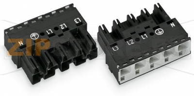 Штекер; 5-пол.; Код. A; 4,00 mm; черные Wago 770-415 Protected against mismating and maintenance-freePush-in CAGE CLAMP® spring pressure connection technology allows solid conductors to be simply pushed into a unit.Additional variable coding is possible....