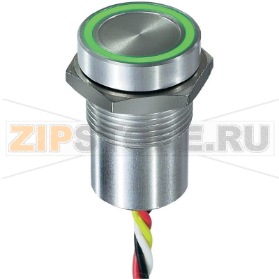 Кнопка сенсорная 24 В, 0.2 А, IP68, IP69K, 1 шт APEM CPB1110000KGSS 