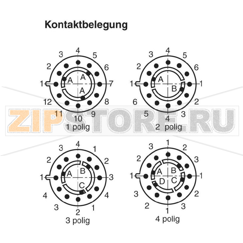 Переключатель поворотный 150 В/AC, 0.13 А, 6 позиций, 2 х вкл/вкл, 1x30° TT Electronics 417-6 
