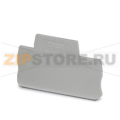 Концевая крышка Phoenix Contact D-STTB 2,5 Длина: 67,5 мм, Ширина: 2,2 мм, Высота: 47,5 мм, Цвет: cерый.Минимальный заказ: 50 шт.Упаковка: 50 шт.