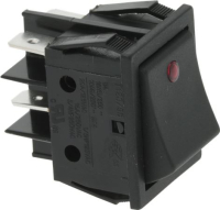 SWITCH 2-POLE BLACK 16A 250V B.A.