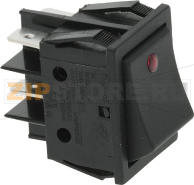 SWITCH 2-POLE BLACK 16A 250V B.A. 