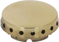 BURNER CAP PERFORATED BRASS POLISHED