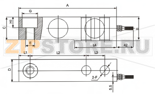 Тензодатчик без узла встройки Keli SBT 2.2t 