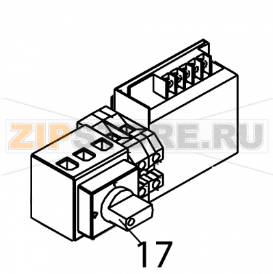 Switch isolator 63A 3way 2pos Fagor LA-25 TP2 E Switch isolator 63A 3way 2pos Fagor LA-25 TP2 EЗапчасть на деталировке под номером: 17Название запчасти Fagor на английском языке: Switch isolator 63A 3way 2pos LA-25 TP2 E.