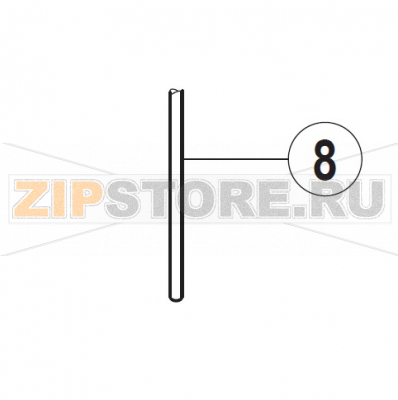 Hose Hobart UXT-10A                                                                    Hose&nbsp; Hobart UXT-10AЗапчасть на сборочном чертеже под номером: 8Название запчасти на немецком языке языке: Hose Hobart UXT-10A
