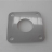 FLANGIA INOX 73x73 mm FORO ø 33 mm - FLANGIA INOX 73x73 mm FORO ø 33 mm