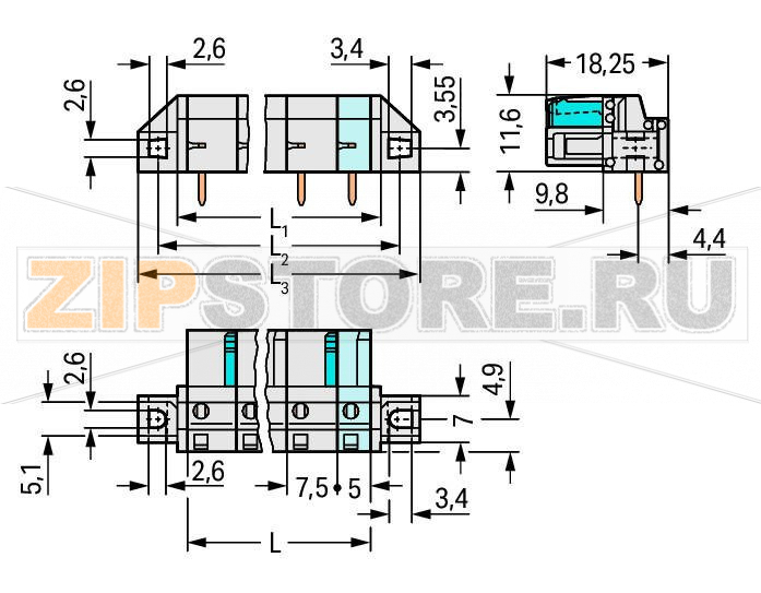 MCS MIDI Розетка под пайку THT; 0.6 x 1.0 mm solder pin; угловые; 100% защита от неправильного подсоединения; зажимное кольцо; Шаг контактов 7,5 мм; 9-пол.; светло-серые Wago 722-839/031-000 Встроенные тестовые порты для тестовых штекеров O 2 ммДля соединений "провод-провод" и "плата-провод"Выходы под печатные платы с защитой от касанияЛегко идентифицируемые входы и выходы печатной платы100% защита от неправильного подсоединенияВозможны варианты кодировки...