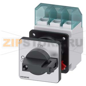 ГЛАВНЫЙ УПРАВЛЯЮЩИЙ ПЕРЕКЛЮЧАТЕЛЬ 3 ПОЛЮСА IU=25, P/AC-23A AT 400V=9, 5KW, ДЛЯ ФРОНТАЛЬНОГО МОНТАЖА, МОНТАЖ ПОСР. ЦЕНТР. ОТВЕРСТИЯ РЫЧАГ ЧЕРН. Siemens 3LD2150-0TK11 