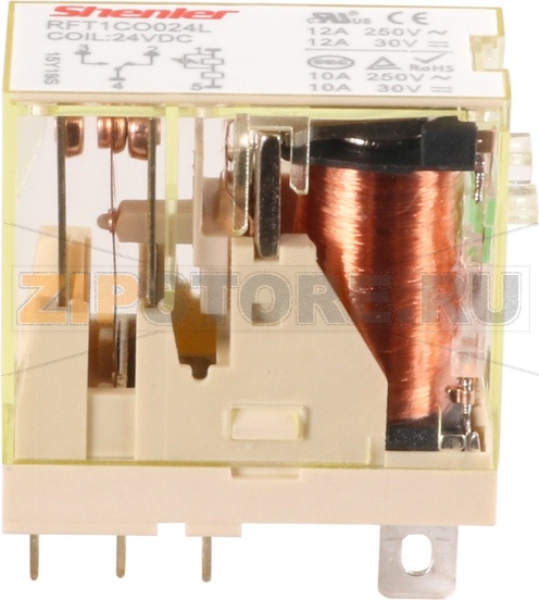 Реле промежуточное 12 A, 24 В/DC, 1CO Shenler RFT1CO024 