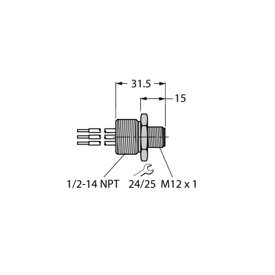 Фланец Turck FSV 48-0.3M/14.5/C1117 