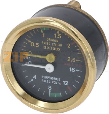 DOUBLE SCALE MANOMETER &amp;#039;A&amp;#039; BRASS 