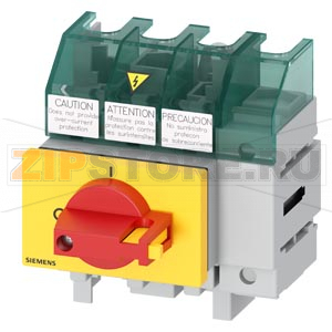 SENTRON, Molded case switch 3LD5 UL, Emergency switching-off, 4-pole, certified according to UL489 UL60947-4-1 and IEC60947-3, UL: 30A, SCCR 50kA at 480VAC, Operating power at 480VAC 3-phase: 20hp, IEC: 32A, Operating power at AC-23A at 400V: 15kW, floor 