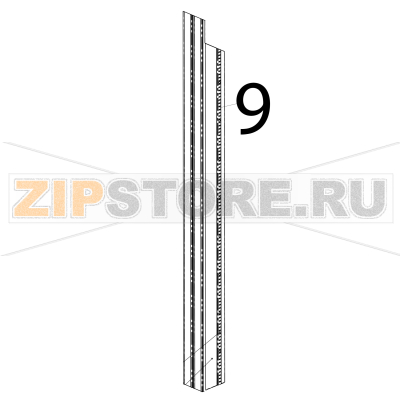 Стойка вертикальная L=1347 Polair DM110Sd-S Стойка вертикальная L=1347 Polair DM110Sd-SЗапчасть на деталировке под номером: 9