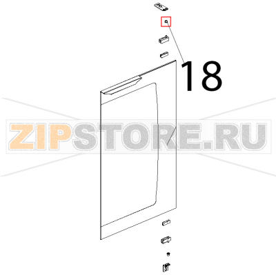 Boccola per CR045-46, 12x8.5, Di=5.3, AISI304 Unox XL 193 Boccola per CR045-46, 12x8.5, Di=5.3, AISI304 Unox XL 193Запчасть на деталировке под номером: 18