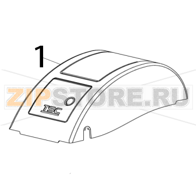 Top cover assembly (Includes feed button PCB assembly) / Blue TSC TDP-324 Top cover assembly (Includes feed button PCB assembly) / Blue TSC TDP-324Запчасть на деталировке под номером: 1