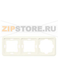 DELTA PROFIL СЕРЕБРЯНЫЙ РАМКА 3-МЕСТНАЯ  ВЫРЕЗАННАЯ 80X80MM Siemens 5TG1764