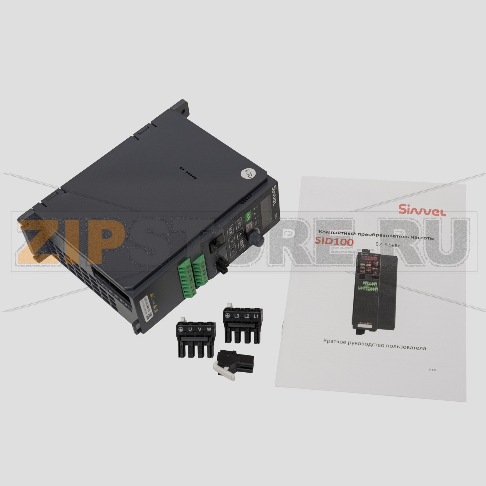 Преобразователь частоты 0.4 кВт, 1/3 фазы, 220 В, тормозной модуль Sinvel SID100-0R4-2B 