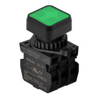 Выключатель кнопочный, Ø отверстия: 22/25 мм Autonics S2PRS-P3GL2AL