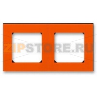 Рамка двухместная, оранжевый/дымчатый чёрный ABB 2CHH015020A6066