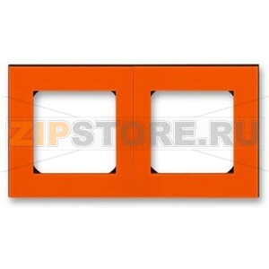 Рамка двухместная, оранжевый/дымчатый чёрный ABB 2CHH015020A6066 