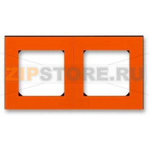 Рамка двухместная, оранжевый/дымчатый чёрный ABB 2CHH015020A6066 