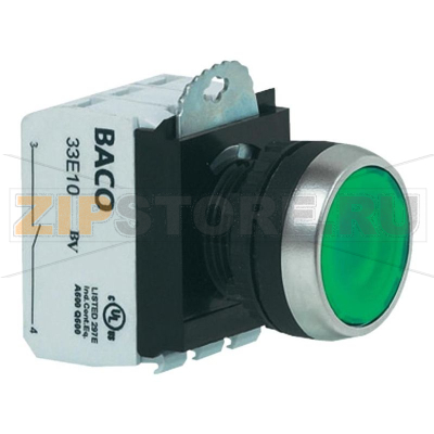 Кнопка, красная, 1 шт Baco L21AH10L 