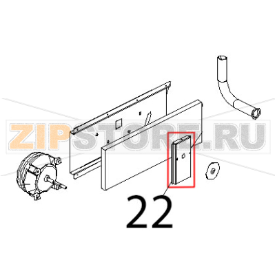 Nuovo supporto premistoppa zincato Unox XV 703G Nuovo supporto premistoppa zincato Unox XV 703GЗапчасть на деталировке под номером: 22