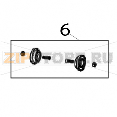 Adapter for 0.75” &amp; 1” paper core (standard for linerless model) TSC Alpha-4L Adapter for 0.75” &amp; 1” paper core (standard for linerless model) TSC Alpha-4LЗапчасть на деталировке под номером: 6