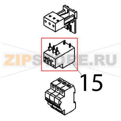 Relay Angelo Po FX101E1 Relay Angelo Po FX101E1Запчасть на деталировке под номером: 15