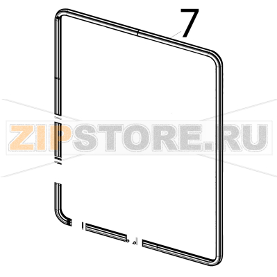 Gasket for 8 trays pastry ovens Tecnoinox GFB10DSL Gasket for 8 trays pastry ovens Tecnoinox GFB10DSLЗапчасть на деталировке под номером: 7