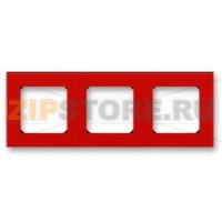 Рамка трехместная, красный/дымчатый чёрный ABB 2CHH015030A6065