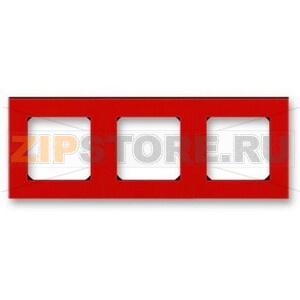 Рамка трехместная, красный/дымчатый чёрный ABB 2CHH015030A6065 