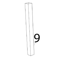 Door left column Unox XVC 205E