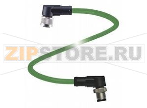 Соединитель линии передачи данных Connection cable V15B-W-1M-PUR-IB-V15B-W Pepperl+Fuchs Описание оборудованияINTERBUS bus cable, M12 to M12, PUR cable