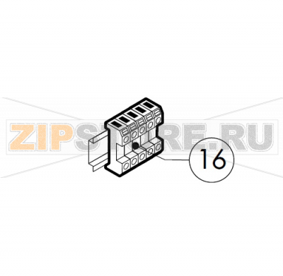 Terminal board Lainox MVE051P                                                                                             Terminal board Lainox MVE051PЗапчасть на сборочном чертеже под номером: 16Название запчасти на итальянском языке языке: Terminal board Lainox MVE051P
