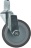 SWIVELLING CASTOR WITH PIN