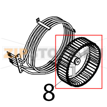 Ventola Tecnoeka KF 1010 EV UD Ventola Tecnoeka KF 1010 EV UDЗапчасть на деталировке под номером: 8