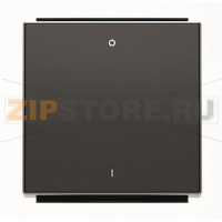 Клавиша для одноклавишных выключателей/переключателей/кнопок с символом "I/O", чёрный бархат ABB 2CLA850120A1501