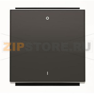 Клавиша для одноклавишных выключателей/переключателей/кнопок с символом &quot;I/O&quot;, чёрный бархат ABB 2CLA850120A1501 