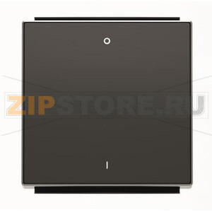 Клавиша для одноклавишных выключателей/переключателей/кнопок с символом &quot;I/O&quot;, чёрный бархат ABB 2CLA850120A1501 