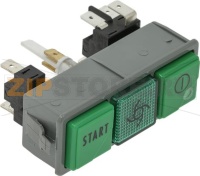 БЛОК 2 КНОПКИ 1 ЛАМПА, ЗЕЛЕНЫЙ